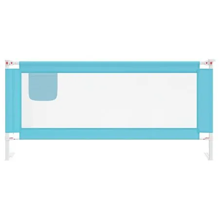  Balustradă de protecție pat copii, albastru, 200x25 cm, textil