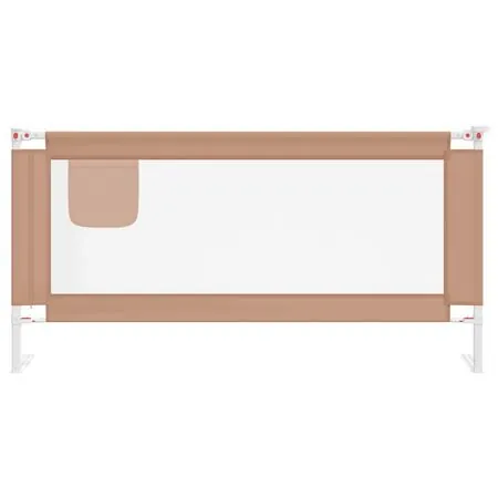  Balustradă de protecție pat copii, gri taupe, 180x25 cm, textil