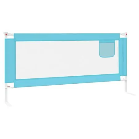  Balustradă de protecție pat copii, albastru, 200x25 cm, textil