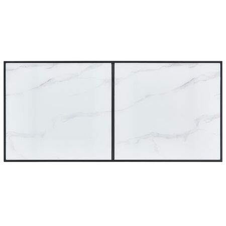  Masă de bucătărie, alb, 160 x 80 x 75 cm, sticlă securizată