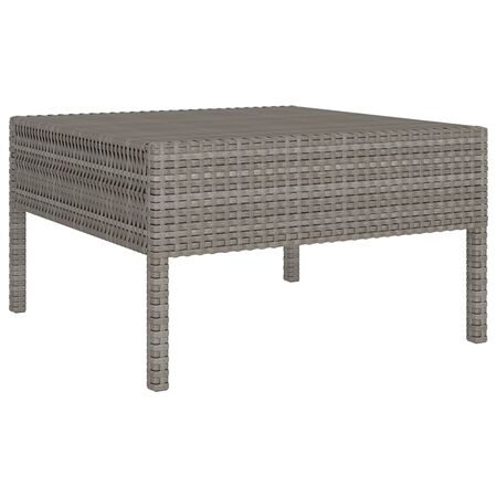  Set mobilier de grădină cu perne, 11 piese, gri, poliratan