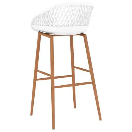  Set mobilier de bar, 5 piese, negru și alb