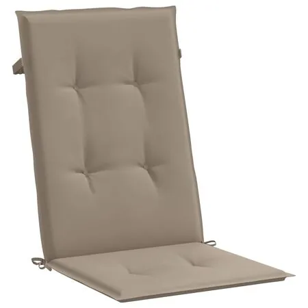  Perne scaun spătar înalt 4 buc., gri taupe, 120x50x3 cm, textil