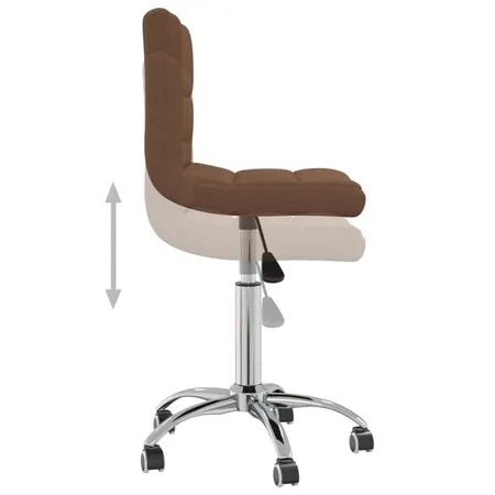  Scaun de bucătărie pivotant, maro, material textil