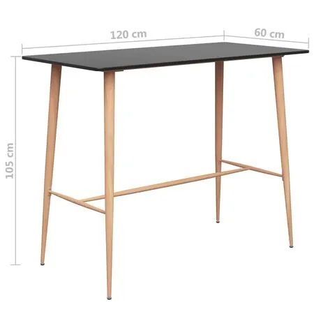  Set mobilier de bar, 5 piese, negru și alb