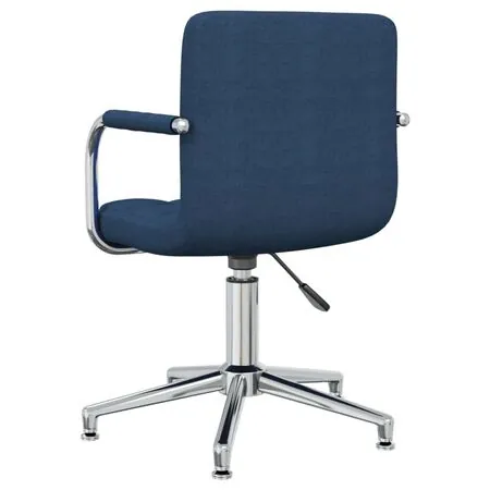  Scaun de bucătărie pivotant, albastru, material textil