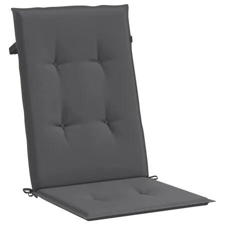  Perne scaun cu spătar înalt, 6 buc. antracit 120x50x3 cm textil