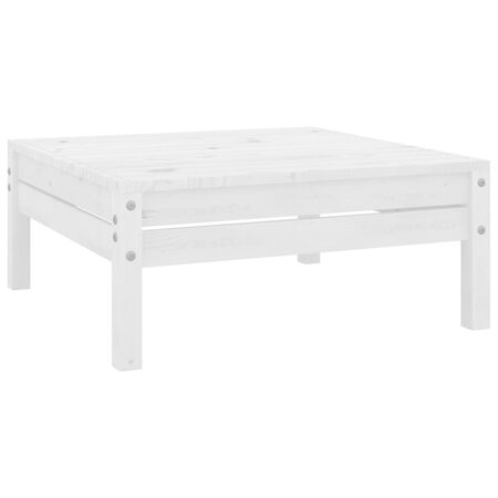  Set mobilier de grădină, 5 piese, alb, lemn masiv de pin