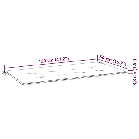  Pernă de bancă de grădină antracit 120x50x4 cm textil oxford