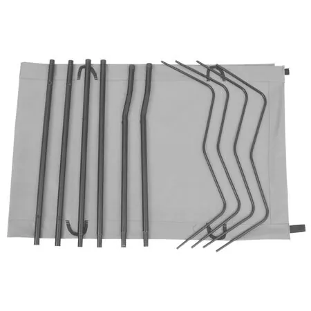  Pat de camping, gri, 180x60x19 cm, țesătură oxford și oțel