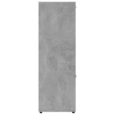  Bibliotecă, gri beton, 90 x 30 x 90 cm, lemn prelucrat