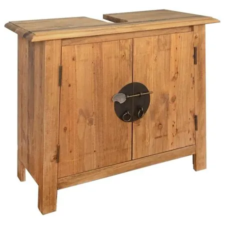 Set mobilier de baie, lemn masiv de pin