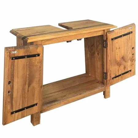  Set mobilier de baie, lemn masiv de pin