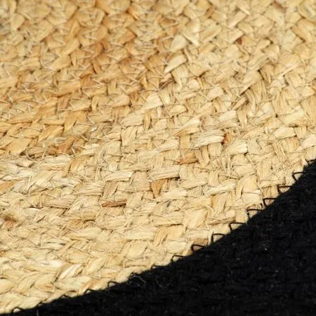  Naproane, 4 buc., natural și negru, 38 cm, iută și bumbac