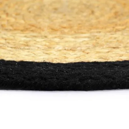  Naproane, 4 buc., natural și negru, 38 cm, iută și bumbac
