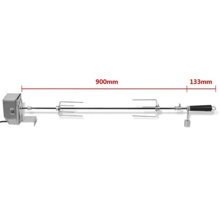  Rotisor cu motor profesional pentru BBQ, oțel, 900 mm