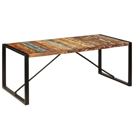 Masă de bucătărie, 200 x 100 x 75 cm, lemn masiv reciclat