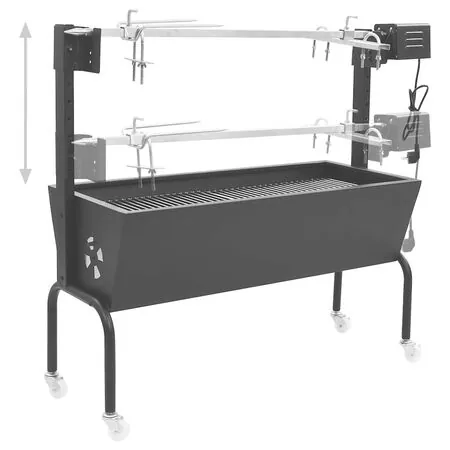  Grătar cu rotisor electric, oțel inoxidabil