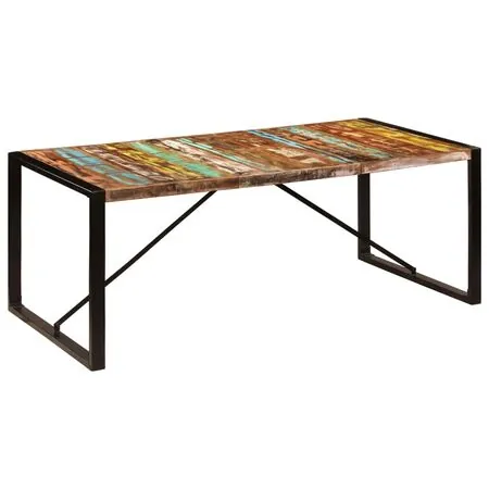  Masă de bucătărie, 200 x 100 x 75 cm, lemn masiv reciclat