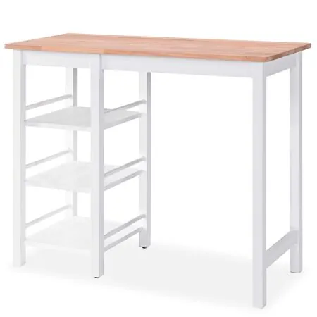  Set mobilier de bar, 3 piese, alb, MDF