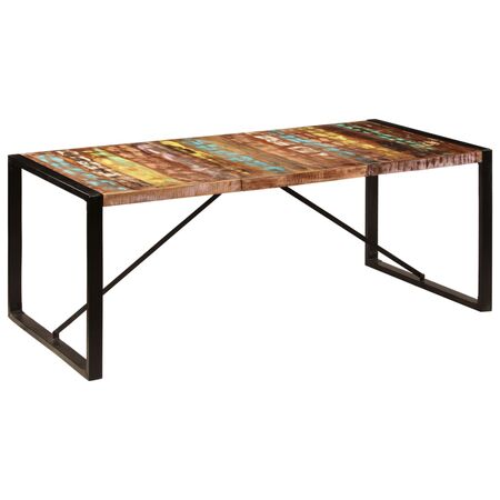  Masă de bucătărie, 200 x 100 x 75 cm, lemn masiv reciclat