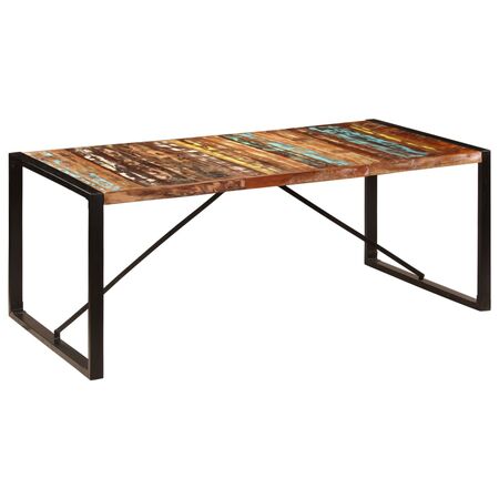  Masă de bucătărie, 200 x 100 x 75 cm, lemn masiv reciclat