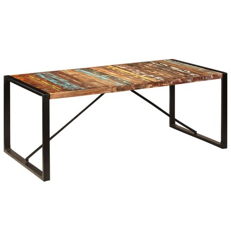  Masă de bucătărie, 200 x 100 x 75 cm, lemn masiv reciclat
