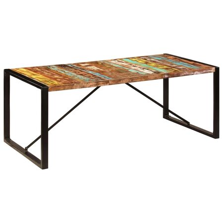  Masă de bucătărie, 200 x 100 x 75 cm, lemn masiv reciclat