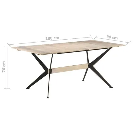  Masă de bucătărie, 180x90x76 cm, lemn masiv de mango