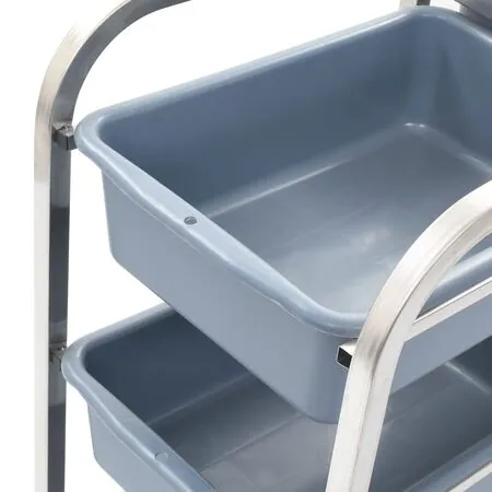  Cărucior de bucătărie cu recipiente din plastic, 82x43,5x93 cm