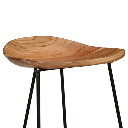  Scaune de bar, 2 buc., lemn masiv de acacia