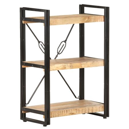  Bibliotecă cu 3 niveluri, 60x30x80 cm, lemn masiv de mango