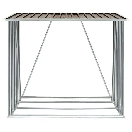  Șopron depozitare lemne, maro, 163x83x154 cm, oțel galvanizat