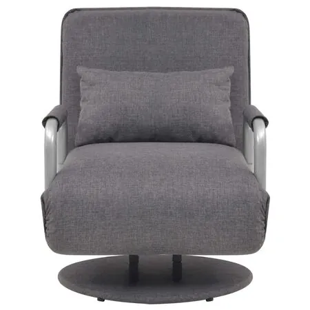  Scaun pivotant și canapea extensibilă, gri închis, textil