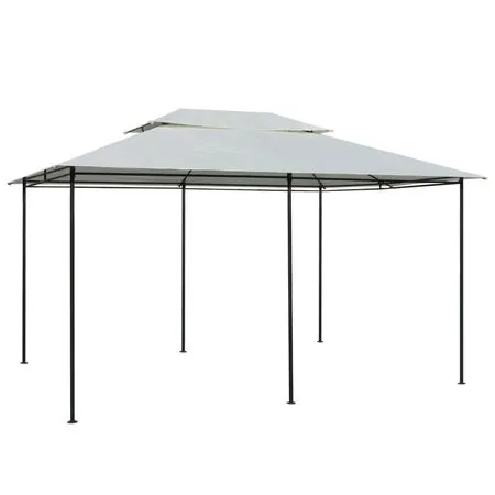  Cort de grădină cu perdele 4 x 3 m, alb