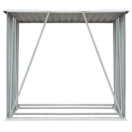  Șopron depozitare lemne, maro, 163x83x154 cm, oțel galvanizat