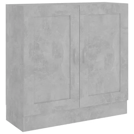  Bibliotecă, gri beton, 82,5x30,5x80 cm, lemn prelucrat