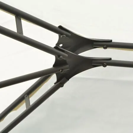  Cort de grădină cu perdele 4 x 3 m, alb