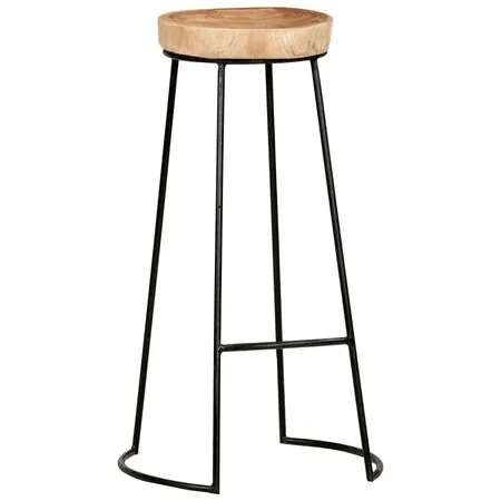  Scaune de bar, 2 buc., lemn masiv de acacia