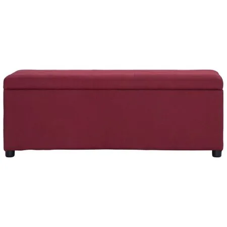  Banchetă cu zonă de depozitare, roșu vin, 116cm, poliester