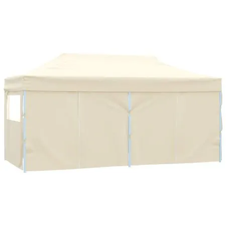  Cort de petrecere pliabil cu 4 pereți, crem, 3 x 6 m, oțel
