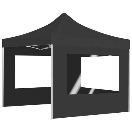  Cort de petrecere pliabil cu pereți, antracit, 3x3 m, aluminiu