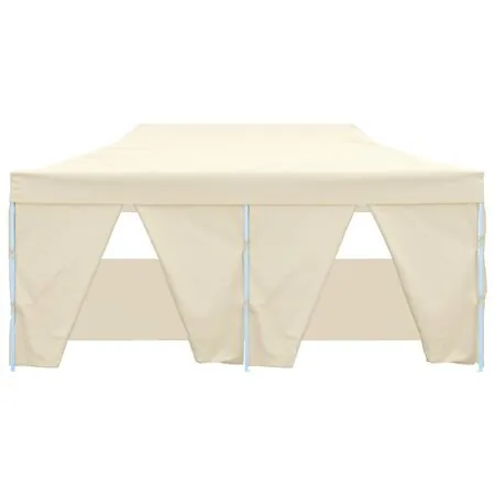  Cort de petrecere pliabil cu 4 pereți, crem, 3 x 6 m, oțel