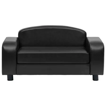  Canapea pentru câini, negru, 80 x 50 x 40 cm, piele ecologică