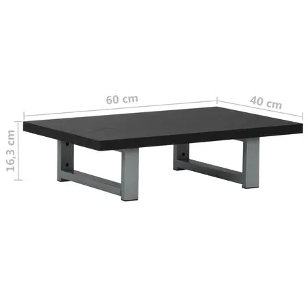  Mobilier de baie, negru, 60 x 40 x 16,3 cm