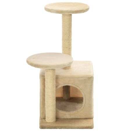  Ansamblu pisici cu stâlpi din funie de sisal, 60 cm, bej