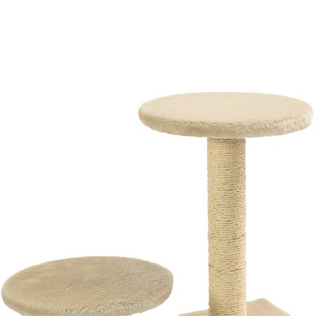  Ansamblu pisici cu stâlpi din funie de sisal, 60 cm, bej