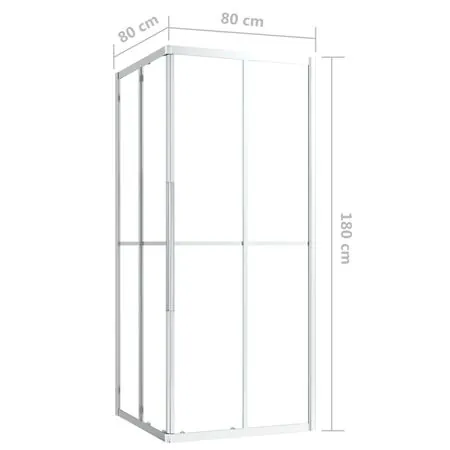  Cabină de duș, 80x80x180 cm, ESG