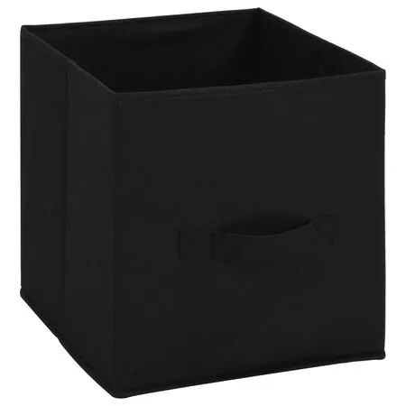  Dulap depozitare cu 4 coșuri textile, negru, 63x30x71 cm, oțel