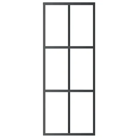  Ușă glisantă, negru, 76x205 cm, sticlă ESG și aluminiu